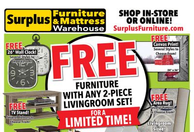 Surplus Furniture & Mattress Warehouse (Winnipeg) Flyer October 4 to 24