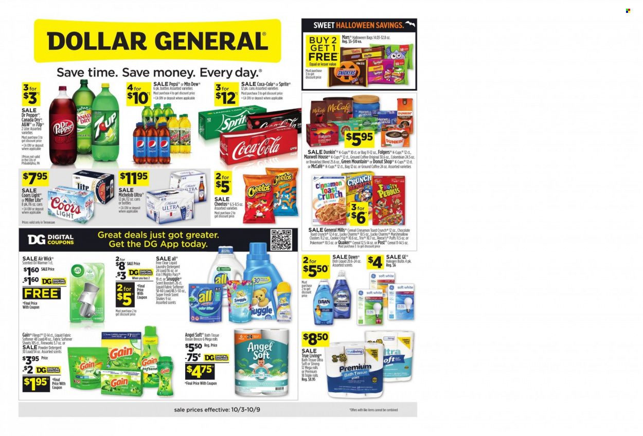 Dollar General (TN) Weekly Ad Flyer October 4 to October 11