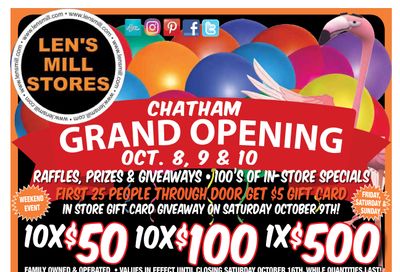 Len's Mill Stores Flyer October 4 to 16