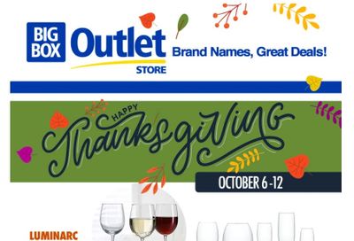 Big Box Outlet Store Flyer October 6 to 12