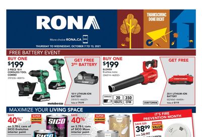 Rona (ON) Flyer October 7 to 13