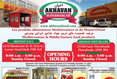Akhavan Supermarche Flyer October 6 to 12