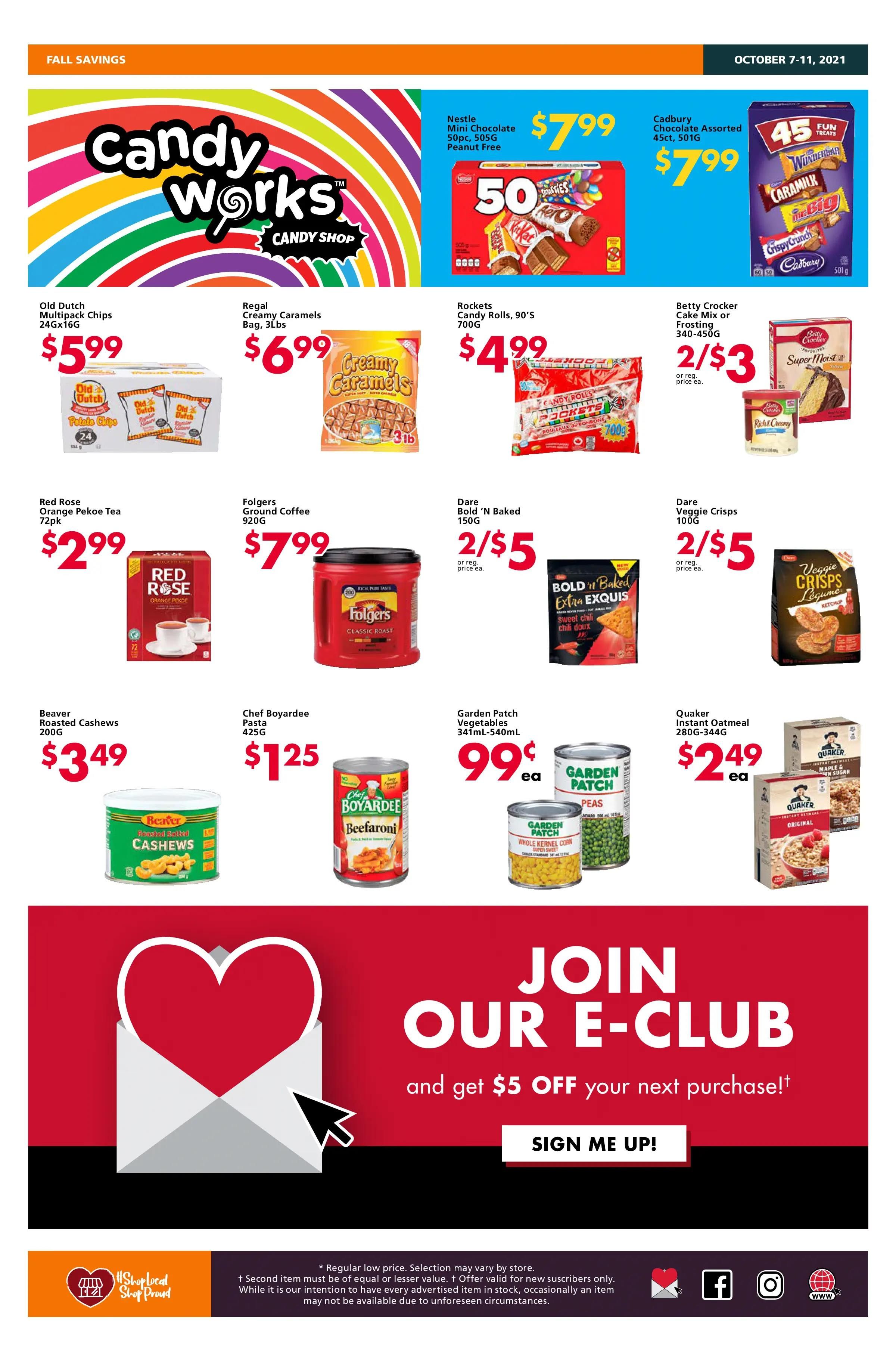 The Bargain Shop & Red Apple Stores Flyer October 7 to 11