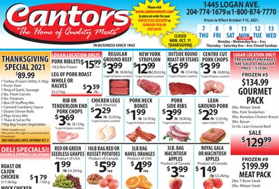 Cantor's Meats Flyer October 7 to 13