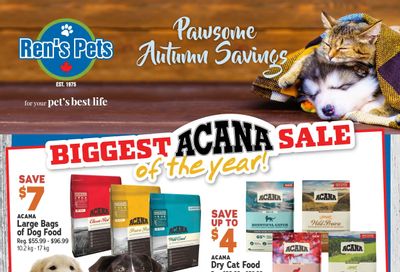 Ren's Pet Depot Pawsome Autumn Savings Flyer October 7 to 20