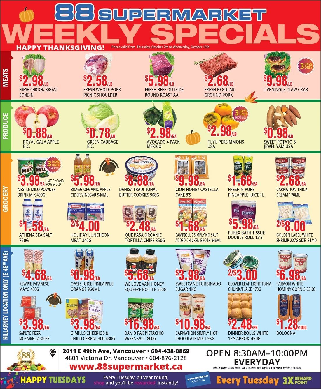 88 Supermarket Flyer October 7 to 13
