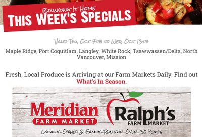 Meridian Farm Market Flyer October 7 to 13