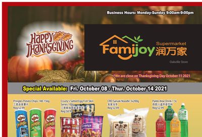Famijoy Supermarket Flyer October 8 to 14