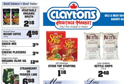 Claytons Heritage Market Flyer October 8 to 14