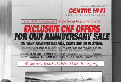 Centre Hi-Fi Flyer October 8 to 14