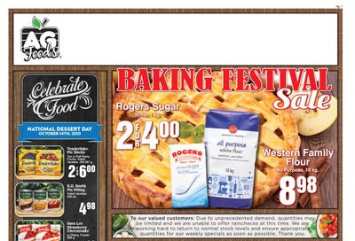 AG Foods Flyer October 8 to 14