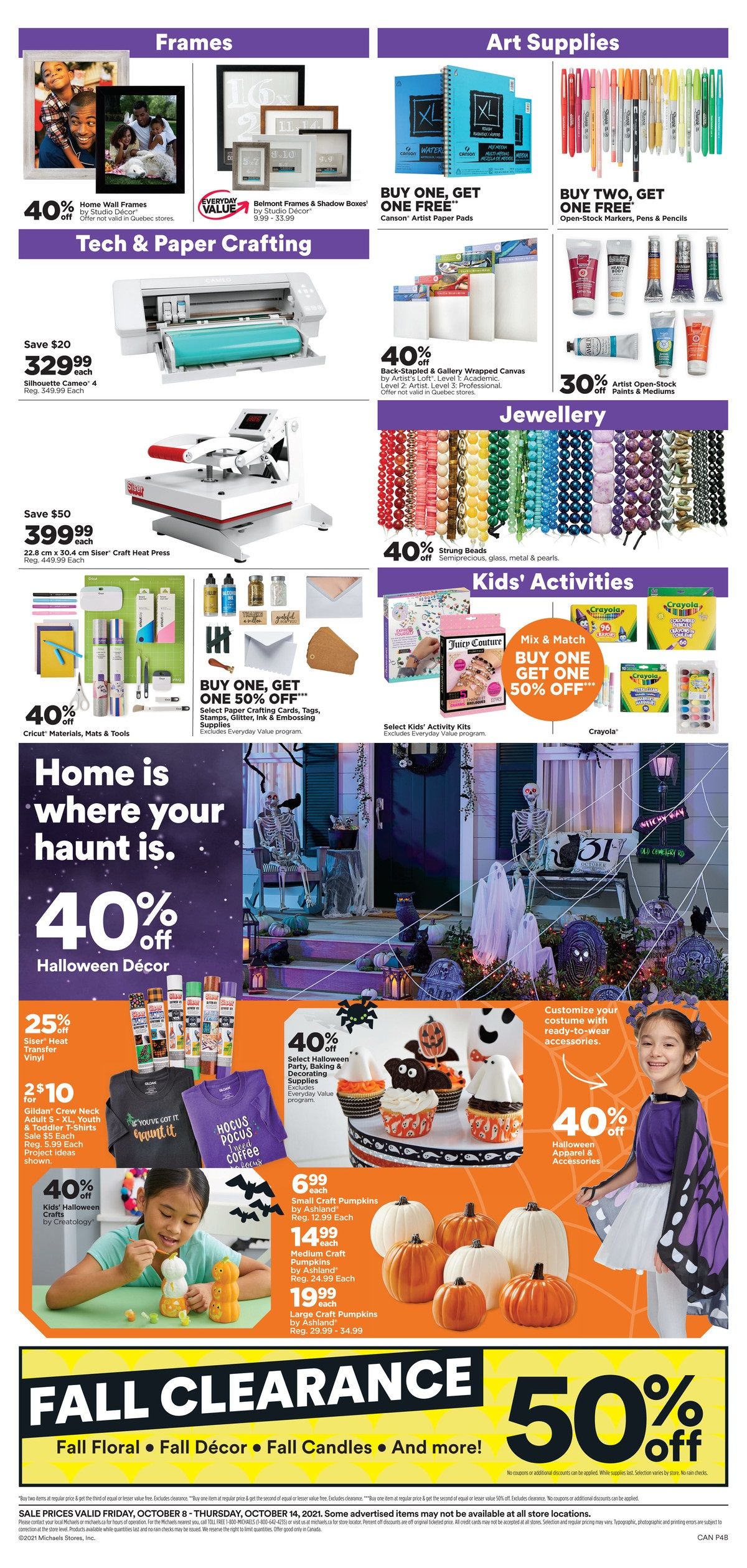 Michael's Flyer October 8 to 14