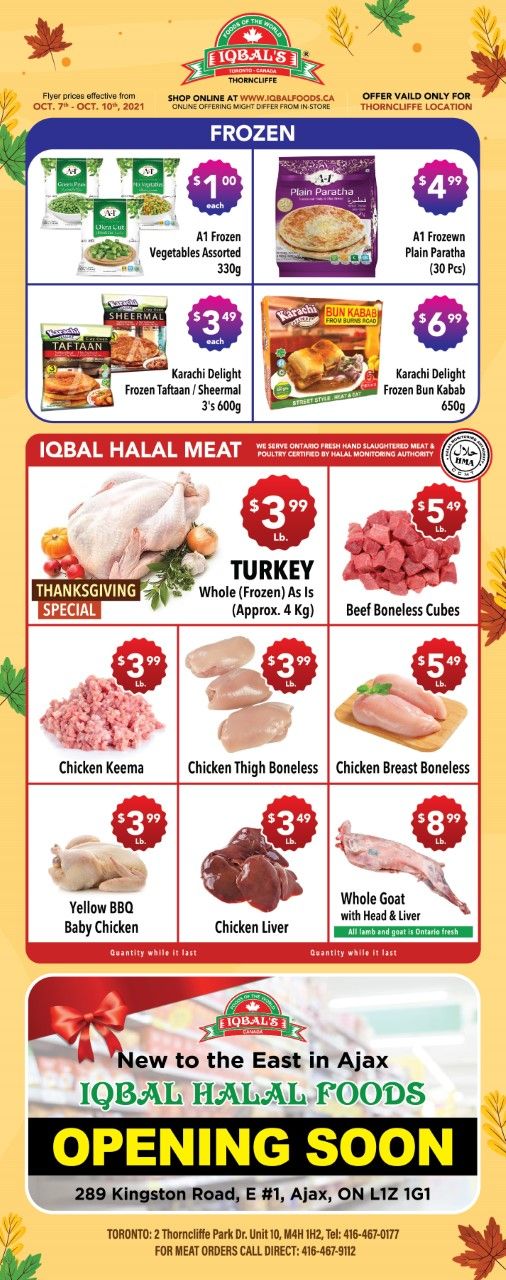 Iqbal Foods Flyer October 7 to 10