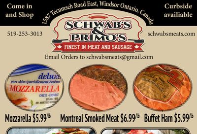 Schwab's & Primo's Flyer October 12 to 16