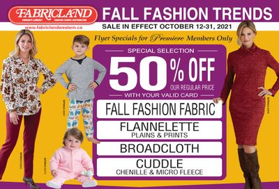 Fabricland (Oshawa, Whitby, Kitchener, St. Catharines, Welland) Flyer October 12 to 31