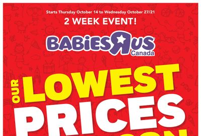 Babies R Us Lowest Prices of the Season Flyer October 14 to 27