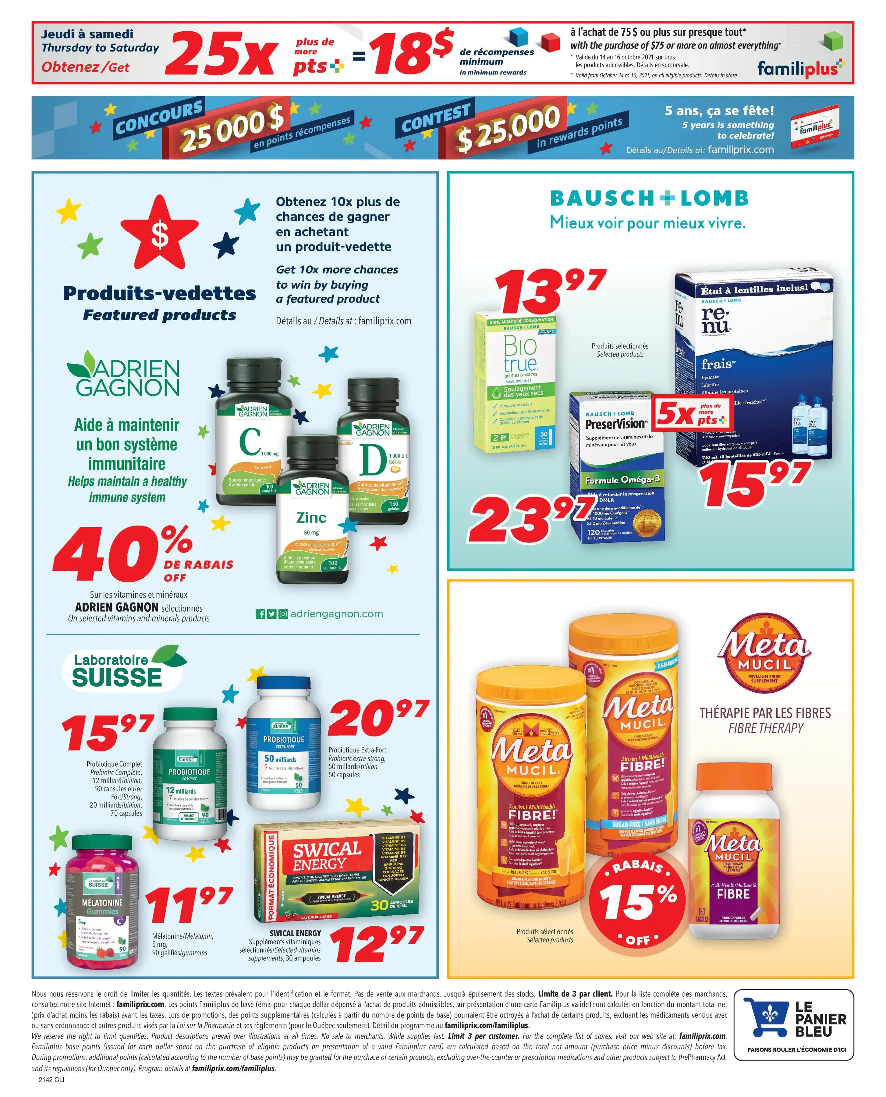 Familiprix Clinique Flyer October 14 to 20