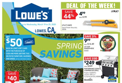 Lowe's Flyer March 19 to 25