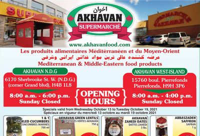 Akhavan Supermarche Flyer October 13 to 19