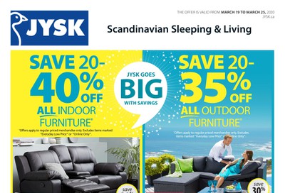 JYSK (ON & Atlantic) Flyer March 19 to 25