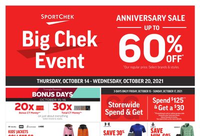 Sport Chek Anniversary Sale Flyer October 14 to 20