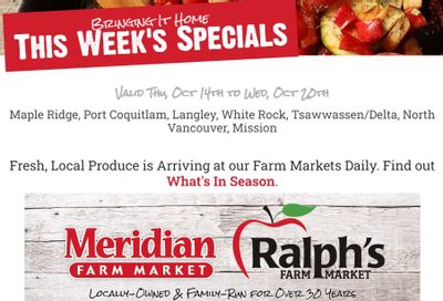 Meridian Farm Market Flyer October 14 to 20