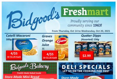 Bidgood's Flyer October 14 to 20