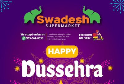 Swadesh Supermarket Flyer October 14 to 20