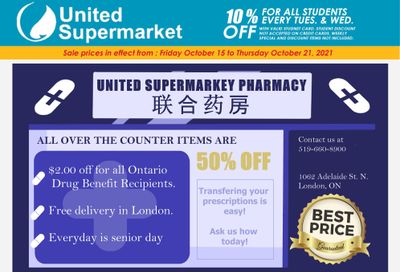 United Supermarket Flyer October 15 to 21