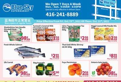 Blue Sky Supermarket (North York) Flyer October 15 to 21