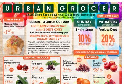 Urban Grocer Flyer October 15 to 21