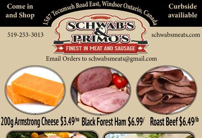 Schwab's & Primo's Flyer October 19 to 24