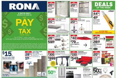 Rona (West) Flyer March 19 to 25