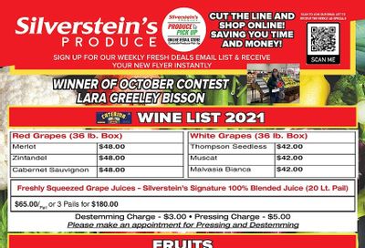 Silverstein's Produce Flyer October 19 to 23