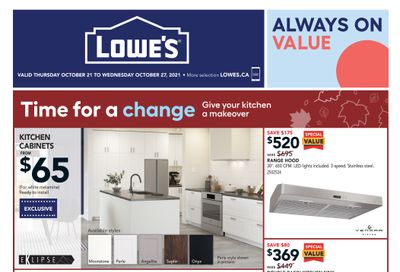 Lowe's Flyer October 21 to 27