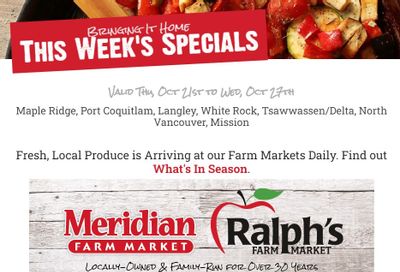 Meridian Farm Market Flyer October 21 to 27