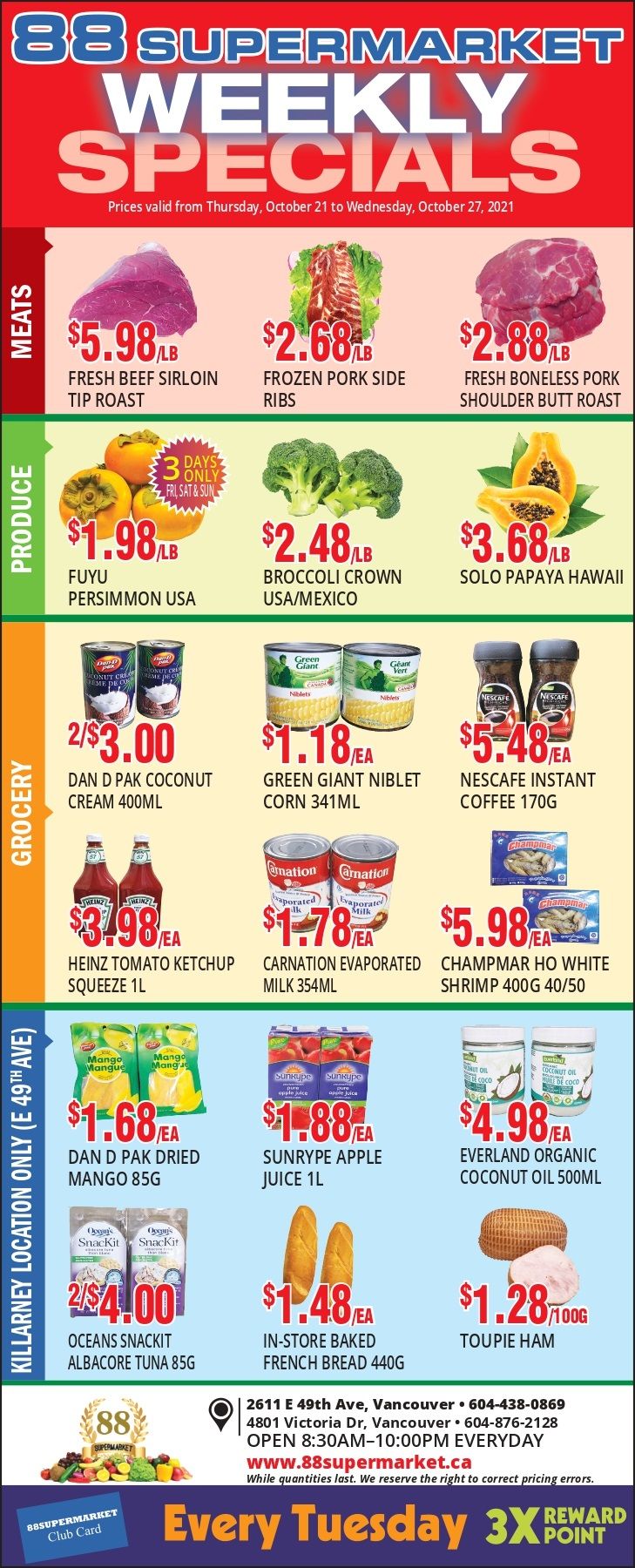 88 Supermarket Flyer October 21 to 27