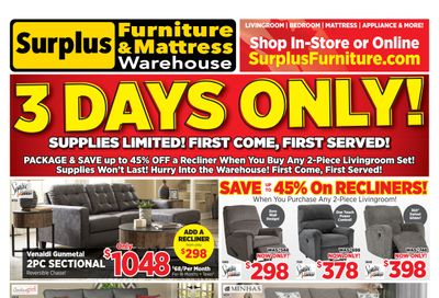 Surplus Furniture & Mattress Warehouse (St. John's) Flyer October 25 to 31