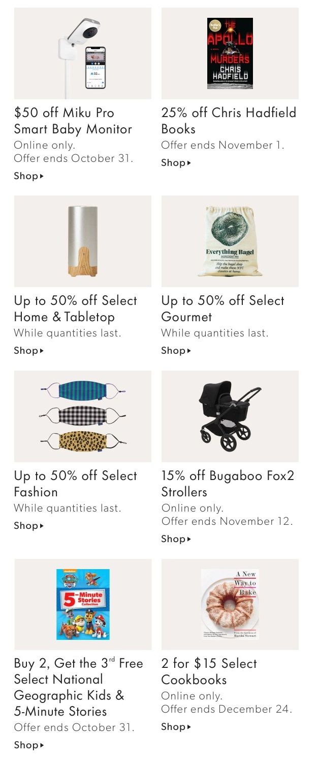 Chapters Indigo Online Deals of the Week October 25 to 31