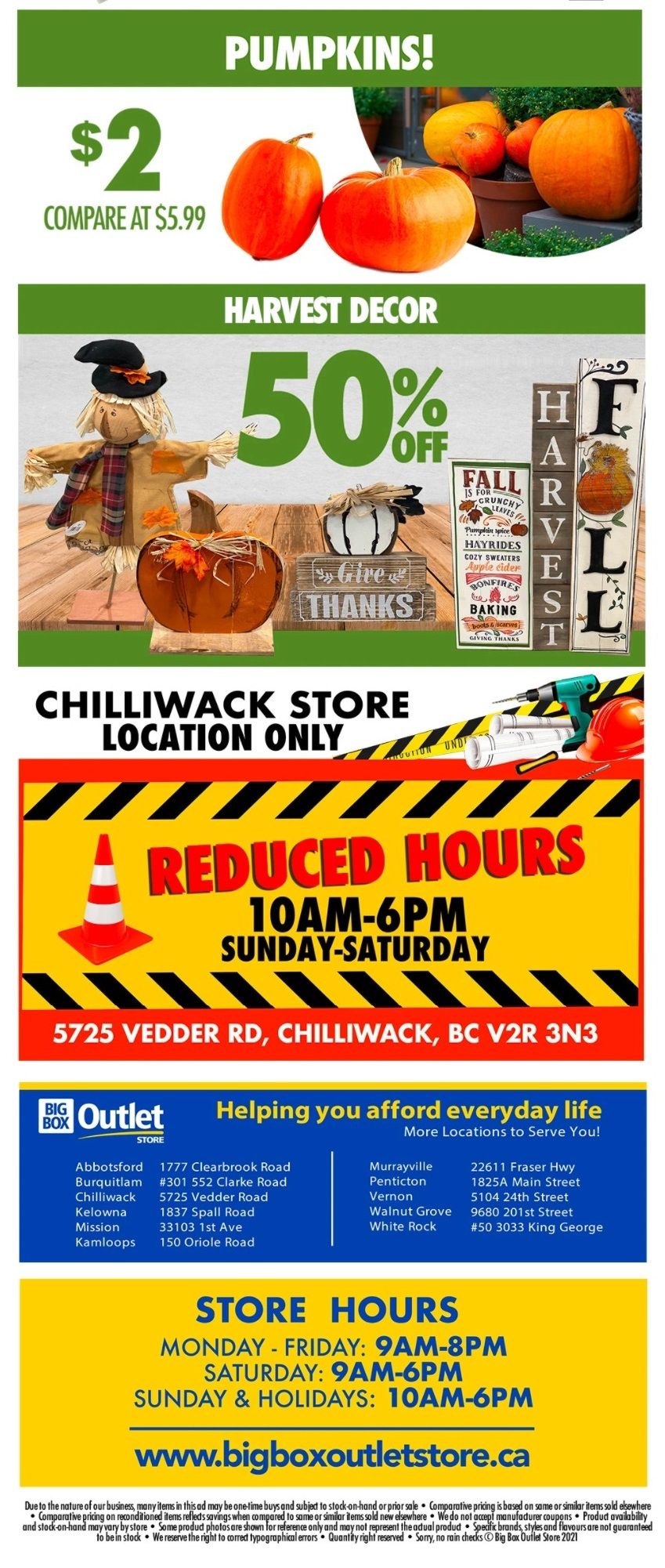 Big Box Outlet Store Flyer October 27 to November 2