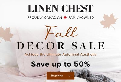 Linen Chest Fall Decor Sale Flyer October 19 to 31