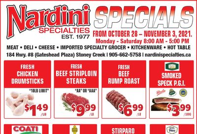 Nardini Specialties Flyer October 28 to November 3