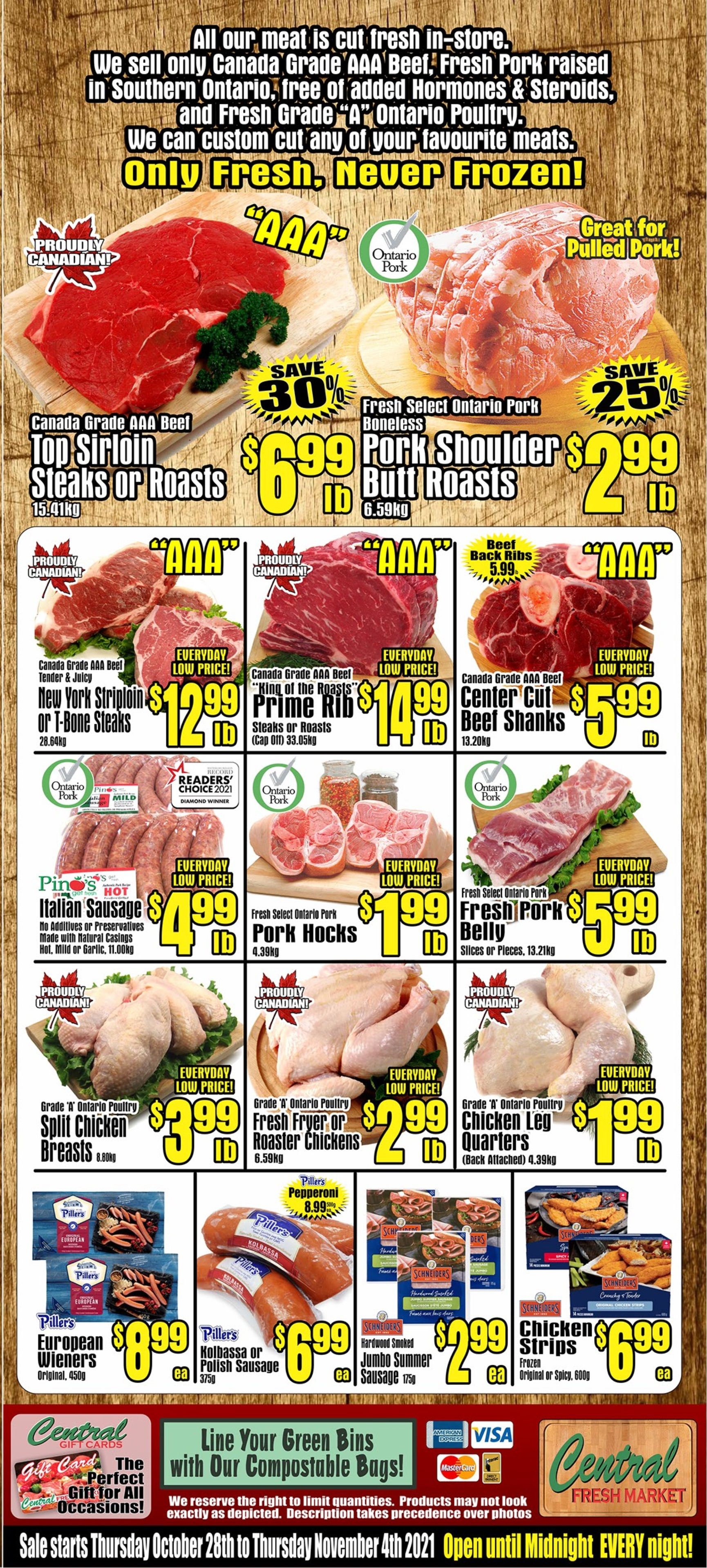 Central Fresh Market Flyer October 28 to November 4