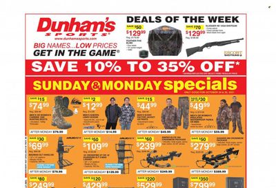 Dunham's Sports Weekly Ad Flyer October 28 to November 4