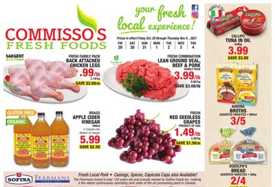 Commisso's Fresh Foods Flyer October 29 to November 4