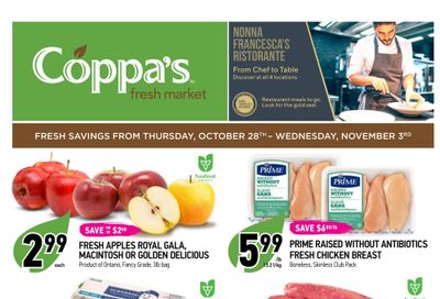 Coppa's Fresh Market Flyer October 28 to November 3