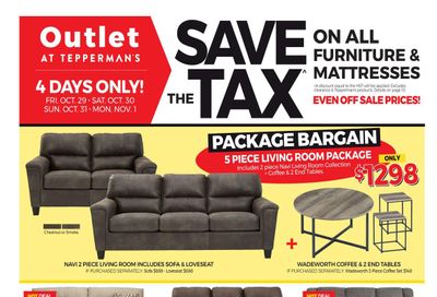 Outlet at Tepperman's Flyer October 29 to November 4