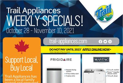 Trail Appliances (AB & SK) Flyer October 28 to November 10