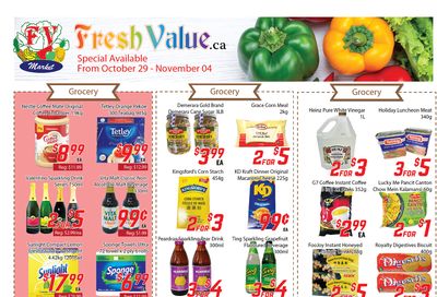 Fresh Value Flyer October 29 to November 4