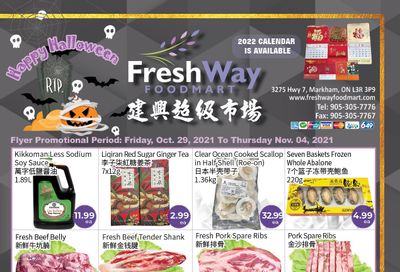 FreshWay Foodmart Flyer October 29 to November 4